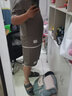 短袖T恤套裝男華夫格短袖短褲男女情侶套裝青少年運動服男士套裝夏季休閑帥氣薄款夏天男生學生版一套衣服 TZ9051灰杏色套裝 37 4XL 175斤-185斤 曬單實拍圖