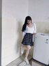 KJ抹胸文胸女內(nèi)衣裹胸莫代爾中長(zhǎng)款固定杯小背心美背防走光兩件裝 鉆石黑+淺膚色 均碼 曬單實(shí)拍圖
