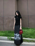 HECO趙露思同款【清云】新中式國風春夏新款上衣天絲無袖針織衫T恤女 黑色 S 曬單實拍圖