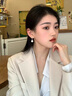 紀詩哲（GIEVSZHE）花朵珍珠耳環(huán)女百搭耳墜小眾高級感耳飾生日情人節(jié)禮物送女友老婆 淡水珍珠白金色【9-10mm】 曬單實拍圖