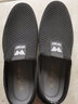 老人頭秋季新款男鞋透氣運動(dòng)鞋男網(wǎng)面網(wǎng)鞋懶人鞋爸爸父親休閑布鞋 黑灰色 37 曬單實(shí)拍圖