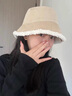 CHALL KITTY女士毛線帽子冬季加厚加絨漁夫帽保暖帽針織帽2025新款送女友老婆 米色-高端品牌禮盒裝高檔高級感 曬單實拍圖