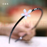 雛菊發(fā)箍發(fā)卡帶齒防滑兒童頭箍發(fā)飾頭飾韓國(guó)小飾品女孩花發(fā)夾卡子 天藍(lán)色 曬單實(shí)拍圖