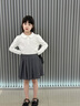 IVY HOUSE常春藤兒童裝女童2024秋季新款  短裙梭織百褶裙子半身裙舒彈百搭 灰色 130cm 曬單實(shí)拍圖