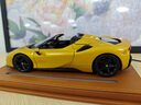 MOONCHILD高端1:18法拉利SF90汽車(chē)模型仿真合金跑車(chē)男送送給男朋友生日禮物 法拉利SF90敞篷版金色+實(shí)木場(chǎng)景 曬單實(shí)拍圖