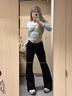浪莎微喇叭運(yùn)動(dòng)褲女2025夏季新款防曬褲薄款顯瘦馬蹄褲小個(gè)子拖地衛(wèi)褲 黑色【常規(guī)】華棉春秋款 M 【推薦96-110斤】 曬單實(shí)拍圖