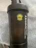 GWHEY搖搖杯蛋白粉健身運動水杯帶粉盒刻度多層便攜式Shaker Bottle 新三層 磨砂黑（450ml+2個粉盒） 曬單實拍圖