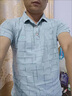 VACK夏天商務(wù)短袖t恤男潮流POLO衣服男夏季冰絲涼感t恤男裝翻領(lǐng)半袖男 T02寶藍(lán)(白條紋) XL (125-140斤) 曬單實(shí)拍圖