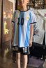 迪士尼（Disney）阿根廷三星10號梅西球衣C羅兒童足球服套裝中小學(xué)生比賽表演訓(xùn)練 天藍色_阿根廷主場10號梅西[_ 170 26碼[140-145cm] 曬單實拍圖