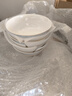 華光國瓷 家用碗具套裝 骨瓷飯碗面碗套裝 高溫防燙微波爐多配色可選 圣托里尼高腳4.5寸碗4只 曬單實(shí)拍圖