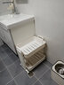 寶優(yōu)妮落地置物架收納架移動(dòng)層架浴室整理架洗漱用品置物架客廳臥室推車 象牙色 曬單實(shí)拍圖