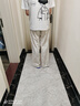 POUM美式冰絲臟臟褲子男士夏季潮牌運動寬松垂感闊腿褲9975卡其XL 曬單實拍圖