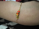 菜百首飾黃金手鏈 足金時(shí)尚潮流5D硬金鎏彩錦鯉手鏈  HJ 黃金手鏈 約2.10g 約17cm 曬單實(shí)拍圖