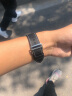 istrap苹果手表表带真皮适用apple watchs9/s8/7/6/5/SE男ultra女iwatch 黑色白线丨银色配件 38MM 实拍图