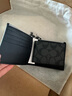 蔻馳（COACH）奧萊男士經(jīng)典標志三合一錢(qián)包 碳灰色/黑色 曬單實(shí)拍圖