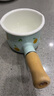 歐麗家 搪瓷迷你木柄搪瓷奶鍋家用雙嘴單柄小號(hào)奶鍋寶寶輔食鍋 果綠底橘子花 10cm 曬單實(shí)拍圖