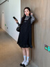 佰藍嬌小香風(fēng)連衣裙2025春秋新款小個(gè)子法式氣質(zhì)打底長(cháng)袖背心裙兩件套裝 黑色 M 曬單實(shí)拍圖