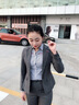 普妮姿職業(yè)裝女裝套裝春秋新款韓版時(shí)尚氣質(zhì)OL商務(wù)正裝大學(xué)生面試工作服 單件黑色西裝 L 曬單實(shí)拍圖