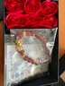 中國黃金（CHINA GOLD）招財貔貅黃金手鏈女足金轉(zhuǎn)運珠和田玉手串七夕情人節(jié)禮物送女朋友 足金貔貅紅瑪瑙手串+摯愛禮盒【紀念品】 曬單實拍圖