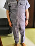 薇欣琪 工作服套裝男長(cháng)袖秋冬車(chē)間維修勞保反光條工程汽修中鐵款制服 短袖款灰色套裝 L 170 曬單實(shí)拍圖