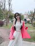 蔓爾依休閑褲女裝春季穿搭一整套2025新款時(shí)尚氣質(zhì)減齡襯衫闊腿褲套裝 襯衫+白色背心+褲子 M 曬單實(shí)拍圖