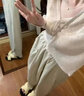浪莎冰絲山本褲女夏季薄款高腰垂感棉麻休閑褲新款日系慵懶風(fēng)闊腿褲 Z379奶杏色【常規(guī)款】 L 建議111-125斤 曬單實拍圖