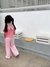 mlgt kids童裝女童牛仔套裝春秋季新款洋氣女孩休閑花朵衣服兒童外套 粉色套裝 【夏裝】（不含帽子. 90 cm 【建議身高85cm左右】 曬單實(shí)拍圖