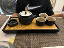 南山先生 功夫茶具陶瓷側把防燙茶具一壺四杯禮盒裝枯山水茶具套裝 枯山水側把套裝_黑 曬單實(shí)拍圖