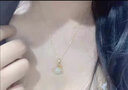 EothS925銀故宮玉兔和田玉項鏈女鎖骨鏈十二生肖小兔子吊墜輕奢兔年本命年七夕情人節(jié)生日禮物送女友 925銀玉兔項鏈+手鏈 曬單實拍圖