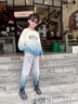 McTicco男童春裝衛衣套裝2025新款兒童帥氣運動(dòng)褲子春秋款大童男孩春季潮 4916漸變藍+5573漸變灰 140cm 曬單實(shí)拍圖