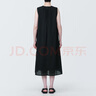 無(wú)印良品 MUJI 女式強捻無(wú)袖連衣裙女裝連身裙子夏季純棉全棉長(cháng)裙BC2JNC4S 黑色 S (155/80A) 曬單實(shí)拍圖