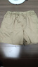 無(wú)印良品（MUJI）女式 水洗 平紋 短褲 休閑 褲子女款夏季款女裝中褲 外穿 米色5S L (165/70A) 曬單實(shí)拍圖