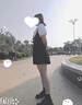 若卡姿小黑裙連衣裙女夏辣妹jk制服吊帶百褶裙泡泡袖襯衫領(lǐng)帶 襯衫+領(lǐng)帶+背帶裙(套裝) L _建議95-105斤 曬單實(shí)拍圖