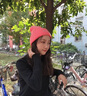 極地日記 秋冬帽子女潮時(shí)尚保暖針織帽戶(hù)外學(xué)生運動(dòng)包頭帽防寒帽子冬帽女 反光帽粉 曬單實(shí)拍圖