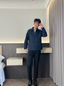 皮爾卡丹（pierre cardin）品牌夾克男士翻領外套春秋新款商務正裝干部茄克衫中年行政裝上衣 008藏青色【春秋款】 XL 曬單實拍圖