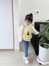 G.DUCK KIDS小黃鴨童裝女童衣服春秋季兒童衣服女小童寶寶網(wǎng)紗花朵毛衣三件套 玫紅 80碼建議75-85cm9-12月cm 曬單實拍圖