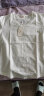 PHJ 纯色t恤女短袖夏季新款套头显瘦竹节棉半袖体恤衫时尚V领上衣 白色 XL 实拍图