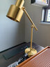 朗科雷全銅美式簡(jiǎn)約臺燈書(shū)房臥室書(shū)桌辦公寫(xiě)字可調節長(cháng)臂閱讀學(xué)習裝飾燈 搖臂款（按鈕開(kāi)關(guān)） 配12瓦遙控調光調色燈泡 曬單實(shí)拍圖