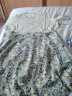 欧莎（OSA）休闲半身裙套装女新款碎花裙子T恤减龄时尚两件套套装裙 浅绿色B（后腰加橡筋） XXL 实拍图