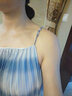 ELLE法式藍色漸變吊帶連衣裙女2025春裝新款海邊度假裙子海浪裙 藍色 M 曬單實拍圖