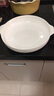 玉蝶景德鎮純白骨瓷盤(pán)子家用網(wǎng)紅餐具酒店圓形陶瓷菜盤(pán)子雙耳加深窩盤(pán) 曬單實(shí)拍圖