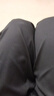 策息休閑褲子男秋冬季加絨保暖工裝耐臟耐磨工作工地男褲百搭運動(dòng)長(cháng)褲 麻灰+黑色 5XL -建議180-200斤左右 曬單實(shí)拍圖