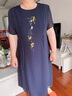 俞兆林（YUZHAOLIN）  媽媽裝夏裝氣質(zhì)中年連衣裙女2025年新款夏季中老年人女裝大碼洋 FBT2225  藏青色 均碼 請拍正確尺碼-此碼勿拍 曬單實(shí)拍圖