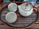 瓷牌茗茶具 汝窯茶壺茶杯茶具小套裝開(kāi)片可養陶瓷泡茶水壺家用功夫茶具 桃枝秾粉西施壺1壺2杯+小號托盤(pán) 曬單實(shí)拍圖
