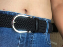 曼邦（MANBANG）曼邦帆布腰帶彈力編織皮帶男禮盒百搭針織高爾夫松緊褲帶不銹鋼扣 MBP9015銀扣-黑色松緊帶 105cm （適合腰圍2尺5-2尺6） 曬單實(shí)拍圖