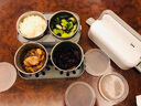 小潔匠選電熱飯盒免注水可插電加熱保溫?zé)犸埓笕萘孔詿嵴麸堉箫埐藥э埻板?一鍋四膽電熱飯盒【灰色】 2層 2L 【收納袋+餐具三件套+百潔布+除垢劑2包】 曬單實(shí)拍圖