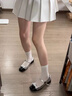 CHRISTY KAYLA方頭粗跟淺口單鞋女拼色銀色瑪麗珍鞋中跟百搭2025春季新款 金色-跟高4厘米 34 曬單實拍圖