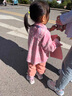 G.DUCKKIDS小黃鴨女童格子襯衫春秋兒童襯衣長袖中小童外套女寶寶洋氣上衣 粉色 100 尺碼2~3歲【 90-100cm】 曬單實拍圖