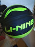 李寧（LI-NING） 李寧7號籃球翻毛黑色軟皮吸濕耐磨花球成人藍球 7號231黑綠花球 曬單實(shí)拍圖