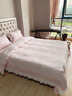 雅鹿水洗冰絲四件套夏季裸睡被套被罩雙人床單床笠純色公主風(fēng)床上用品 熊小貝-蜜桃粉 【涼感冰絲】 1.8米床 床單款 （被套200*230cm） 曬單實(shí)拍圖